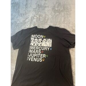 Sailor Moon Mens Shirt XXl Black Mercury, Mars, Jupiter & Venus Naoko